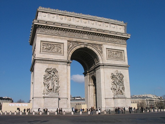 Arc de Triomphe is a monument in Paris